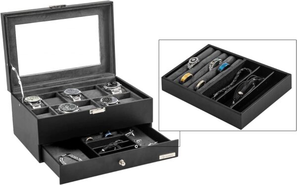 Leather Storage Box for Watches and Jewelry- Luxury Gift for Best Friend - Image 7