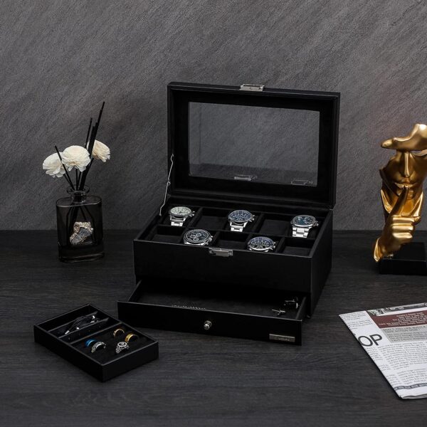 Leather Storage Box for Watches and Jewelry- Luxury Gift for Best Friend - Image 15