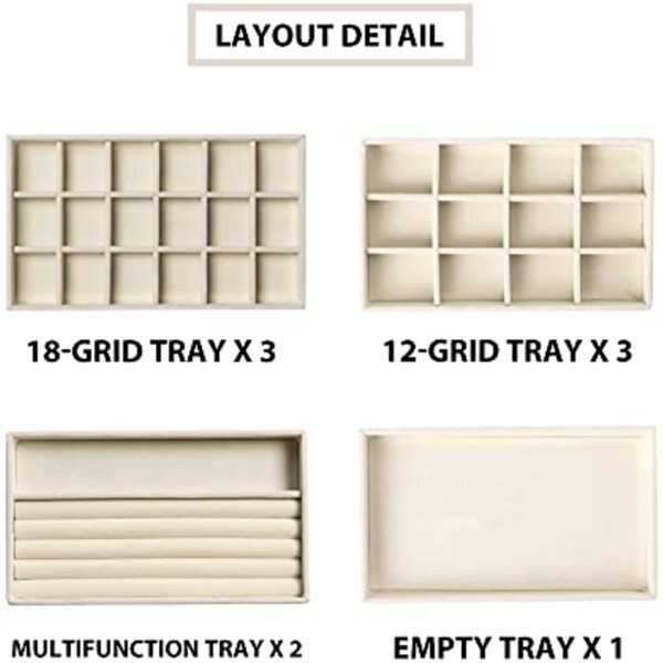 Multifunctional Velvet Jewelry trays - Perfect Dresser Organizer - Image 3
