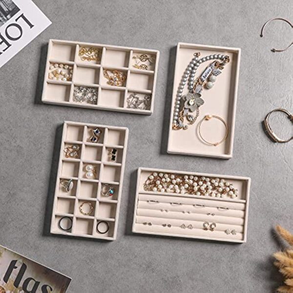 Multifunctional Velvet Jewelry trays - Perfect Dresser Organizer - Image 4