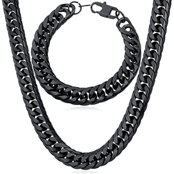 Classic Stainless Steel Jewelry Set for Men with Sensitive Skin