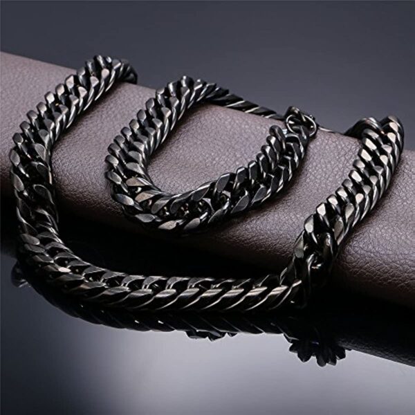Classic Stainless Steel Jewelry Set for Men with Sensitive Skin - Image 3