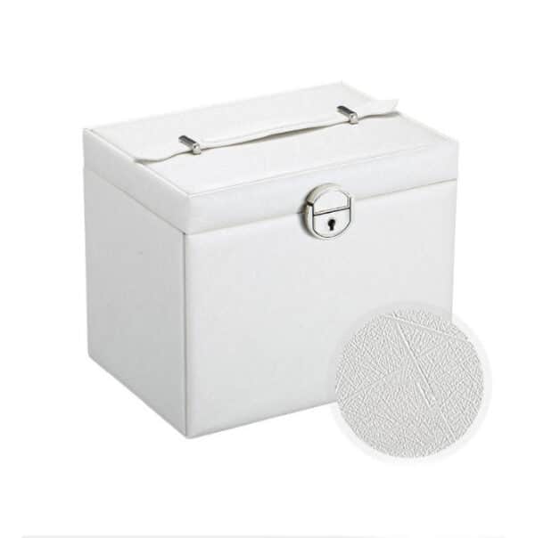 Portable Faux Leather Jewelry Organizer Box for Women