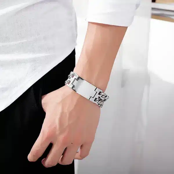 Customized Personality Sleek Stainless Steel Bracelets - Crafted to Perfection - Image 2