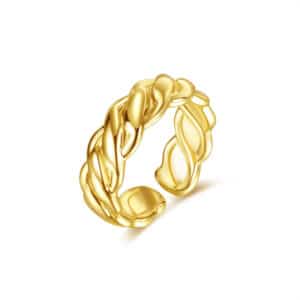 Twist C-shape Stainless Steel Rings - Gift for Girls