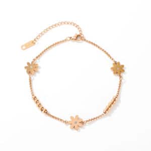 Simple and Elegant Stainless Steel Anklet with Crystal Embellishments