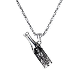 Personality Wine Bottle Pendant Necklace for Fashion-Forward Individuals