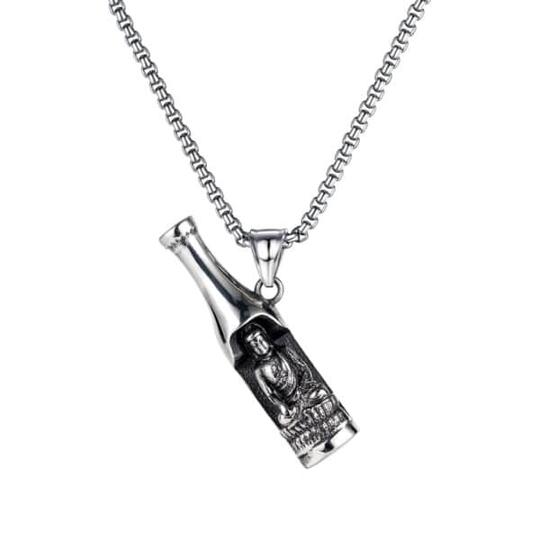 Personality Wine Bottle Pendant Necklace for Fashion-Forward Individuals