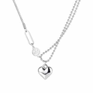 Trendy Stainless Steel Heart Pendant Necklace for Women