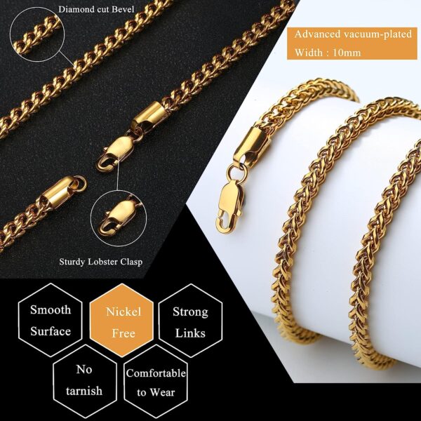Cheap Wheat Chain Necklace and Bracelet Set for Men - Chain Width of 5mm at 22 inches - Image 7