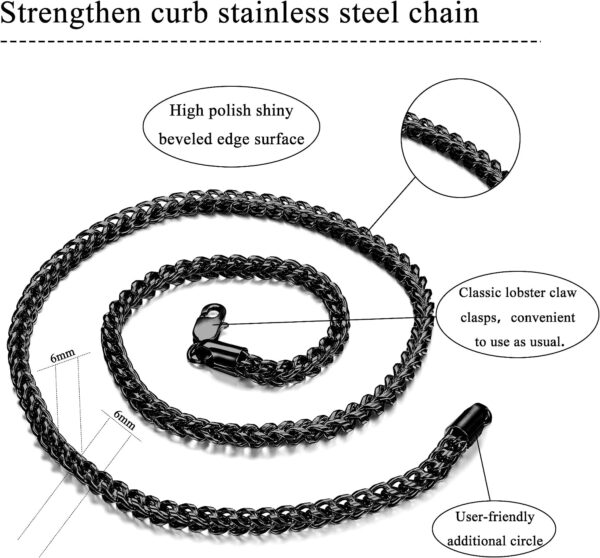 Cheap Wheat Chain Necklace and Bracelet Set for Men - Chain Width of 5mm at 22 inches - Image 2