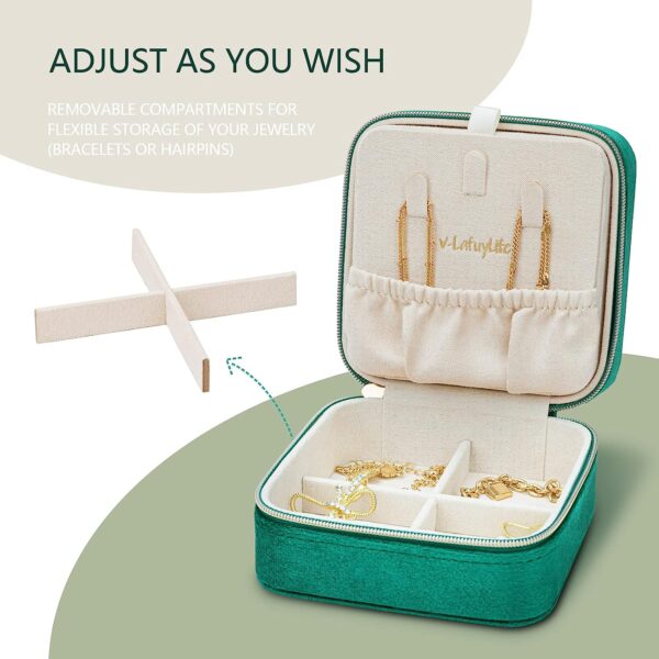 2-Layer Elegant Velvet Jewelry Box for Wedding Gifts and Special Occasions - Image 11