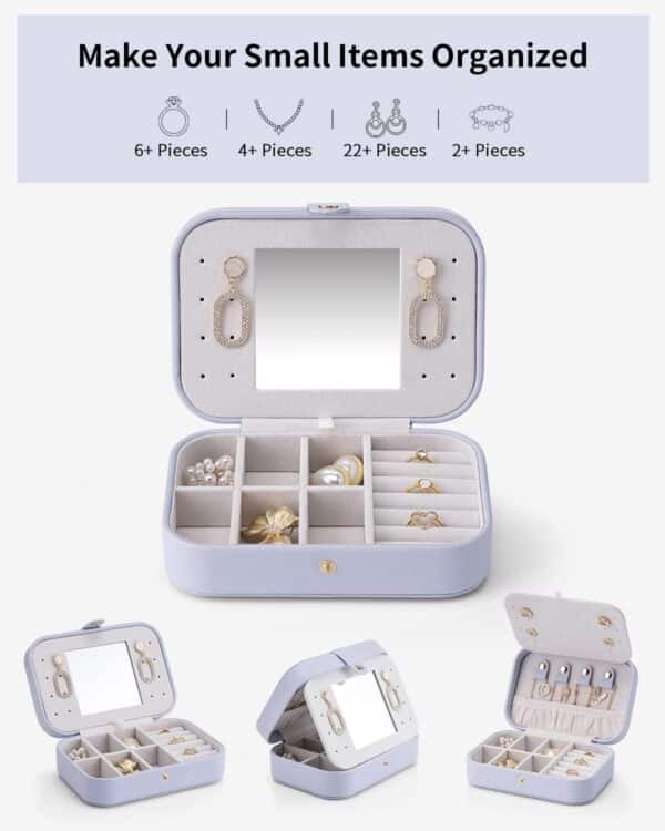 Chic Travel Jewelry Box - Small in Size with Plenty of Storage Space - Image 12