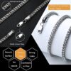 Cheap Wheat Chain Necklace and Bracelet Set for Men - Chain Width of 5mm at 22 inches - Image 12