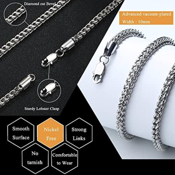 Cheap Wheat Chain Necklace and Bracelet Set for Men - Chain Width of 5mm at 22 inches - Image 12