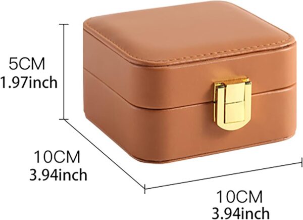 Small Jewelry Box with Makeup Mirror - Perfect for Travel and Storage - Image 5