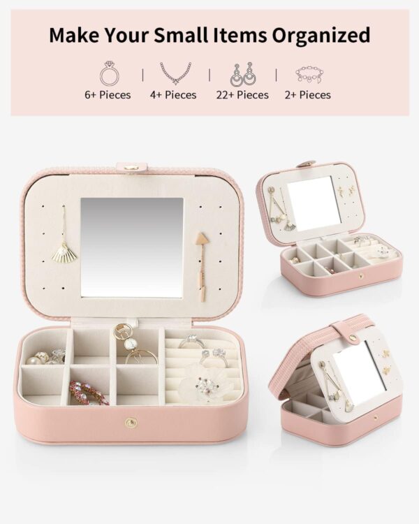 Chic Travel Jewelry Box - Small in Size with Plenty of Storage Space - Image 15