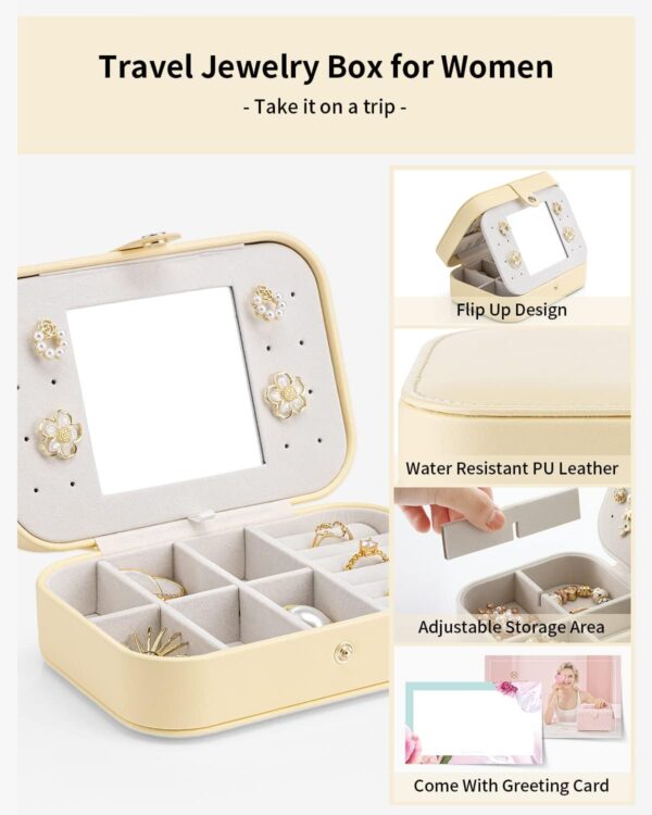 Chic Travel Jewelry Box - Small in Size with Plenty of Storage Space - Image 13