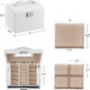 3-Layer Premium Faux Leather Jewelry Box for Earrings, Rings and Necklaces - Image 2