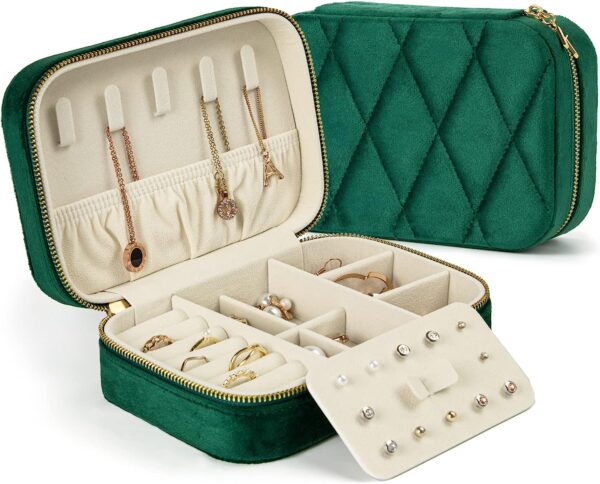 US Luxurious Quilted Velvet Jewelry Box for Collectors and Enthusiasts