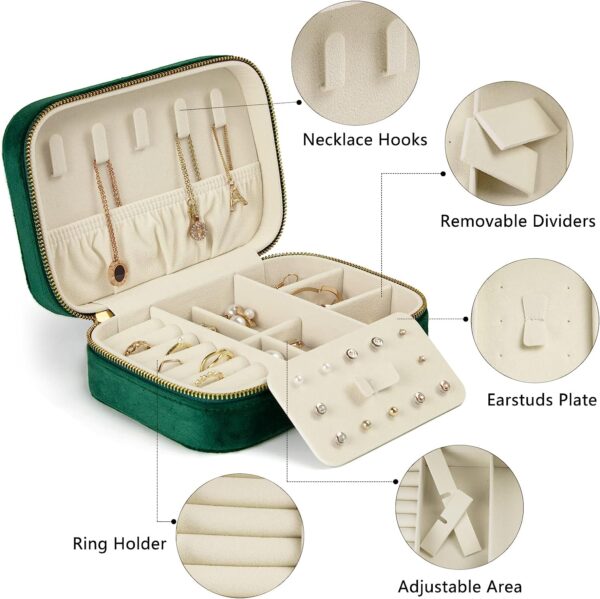 US Luxurious Quilted Velvet Jewelry Box for Collectors and Enthusiasts - Image 5