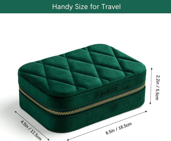 US Luxurious Quilted Velvet Jewelry Box for Collectors and Enthusiasts - Image 4