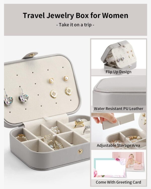 Chic Travel Jewelry Box - Small in Size with Plenty of Storage Space - Image 7