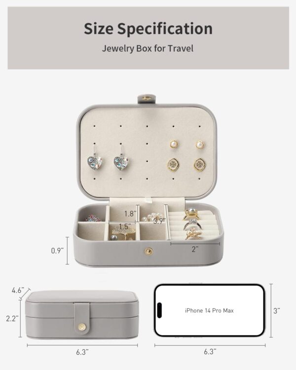 Chic Travel Jewelry Box - Small in Size with Plenty of Storage Space - Image 8