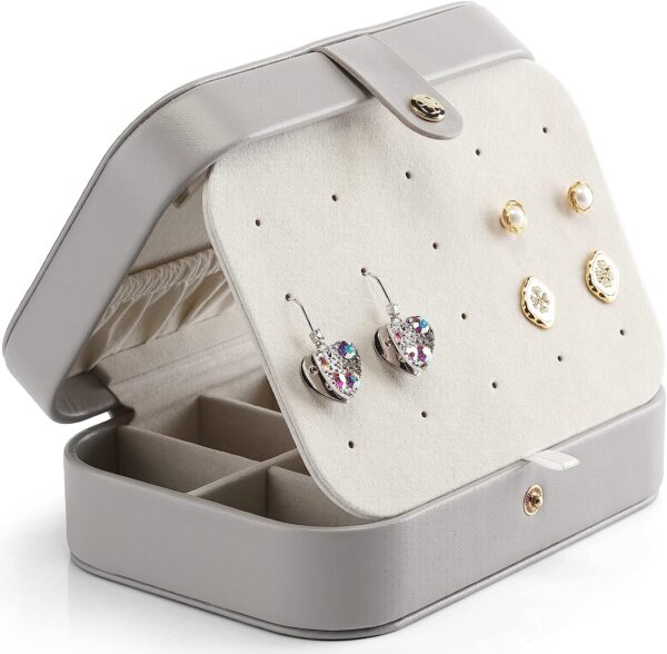 Chic Travel Jewelry Box - Small in Size with Plenty of Storage Space - Image 3