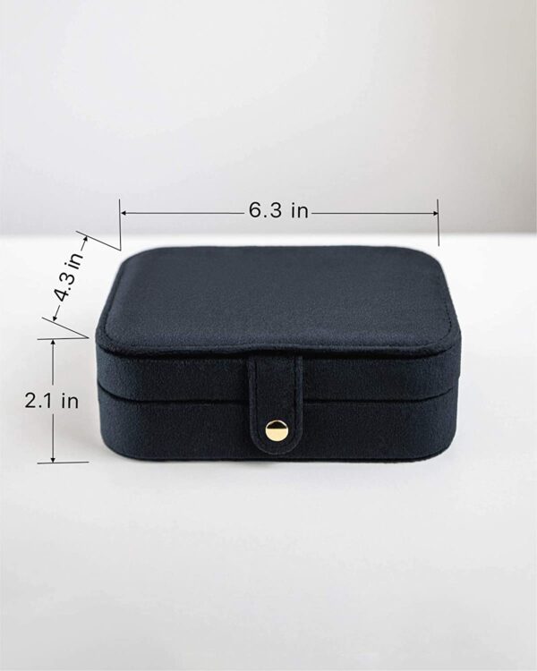 Small Jewelry Travel Case for Women - 2-Layer PU Leather Organizer Box - Image 6