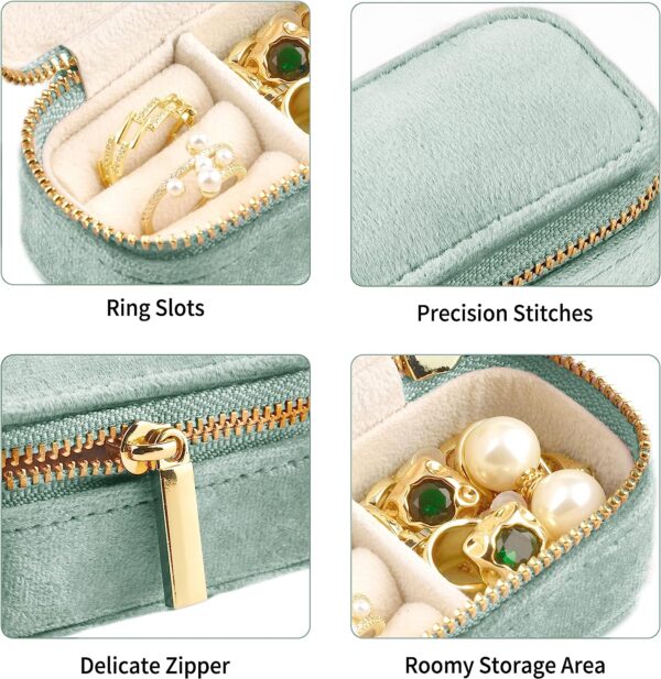 Mini Jewelry Travel Case - Portable and Elegant Organizer for Your Jewelry Collection - Image 3
