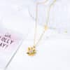 18K Gold Plated Stainless Steel Daisy Pendant Necklace - Image 5