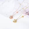 18K Gold Plated Stainless Steel Daisy Pendant Necklace - Image 6