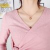 18K Gold Plated Stainless Steel Daisy Pendant Necklace - Image 7