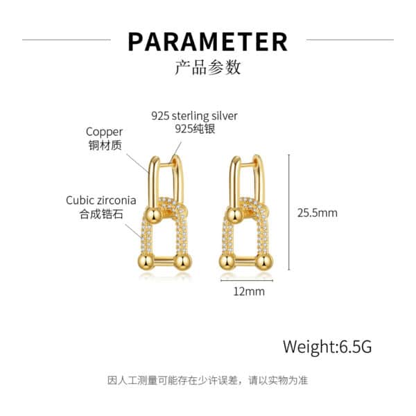 Trendy US Stainless Steel Geometric Earrings - Best gift selection - Image 3
