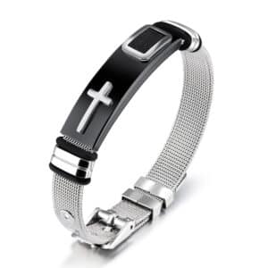 Men's Cross Stainless Steel Watch Strap Bracelets