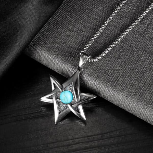 Punk Six-star Stainless Steel Pendant Necklace for Perfect Look - Image 7