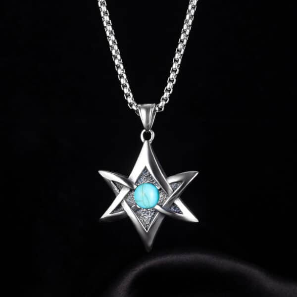 Punk Six-star Stainless Steel Pendant Necklace for Perfect Look - Image 4